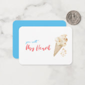 バレンタイおもしろいンアイスクリームジョーク引用文カード ノートカード (正面/裏面インサイチュ)