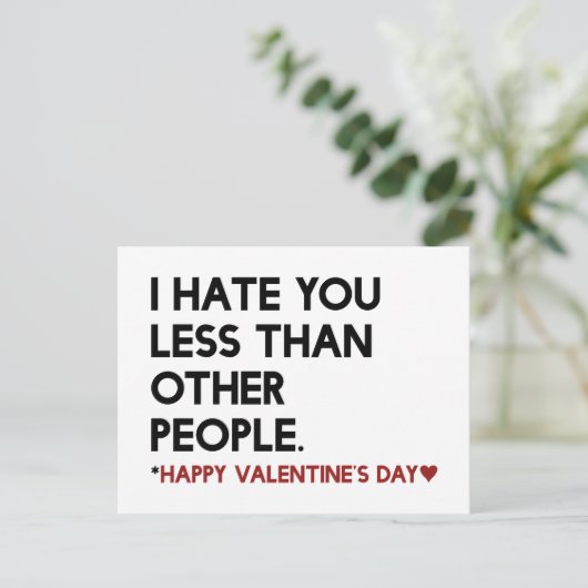 バレンタイおもしろいングリーティングカードギフト シーズンポストカード (スタンド正面)