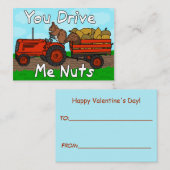 バレンタイおもしろいンリスの木の実パンプキッズクラス ノートカード (正面/裏面)