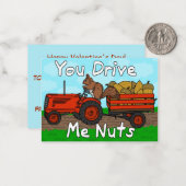 バレンタイおもしろいンリスの木の実パンプキッズクラス ノートカード (正面/裏面インサイチュ)