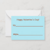 バレンタイおもしろいンリスの木の実パンプキッズクラス ノートカード (裏面)