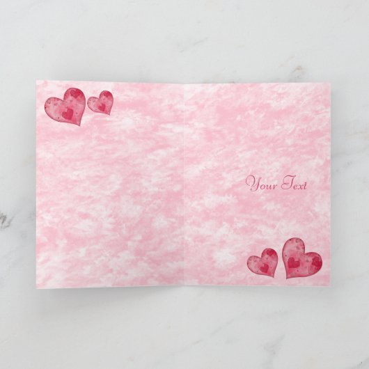 バレンタイエレガントンデーハートカード シーズンカード (内部)