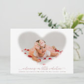 バレンタイエレガントンフォトオーバーレイ誕生のお知らせ 招待状 (スタンド正面)