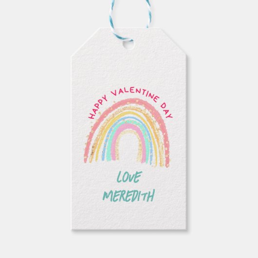 バレンタイパーソナライズされたンギフトラベル ギフトタグ (正面)