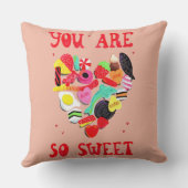 バレンタインあなたはとても甘いキャンディハート クッション (裏面)