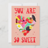 バレンタインあなたはとても甘いキャンディハート シーズンカード (正面)