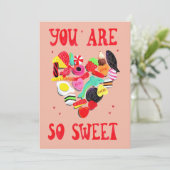 バレンタインあなたはとても甘いキャンディハート シーズンカード (スタンド正面)