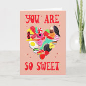 バレンタインあなたはとても甘いキャンディハート シーズンカード (正面)