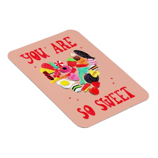 バレンタインあなたはとても甘いキャンディハート マグネット (右側)