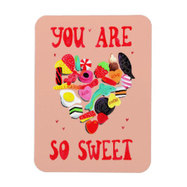 バレンタインあなたはとても甘いキャンディハート マグネット