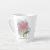 バレンタインあなたはとても美しい水彩花 カフェラテマグ (左アングル)
