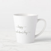 バレンタインあなたはとても美しい水彩花 カフェラテマグ (右)