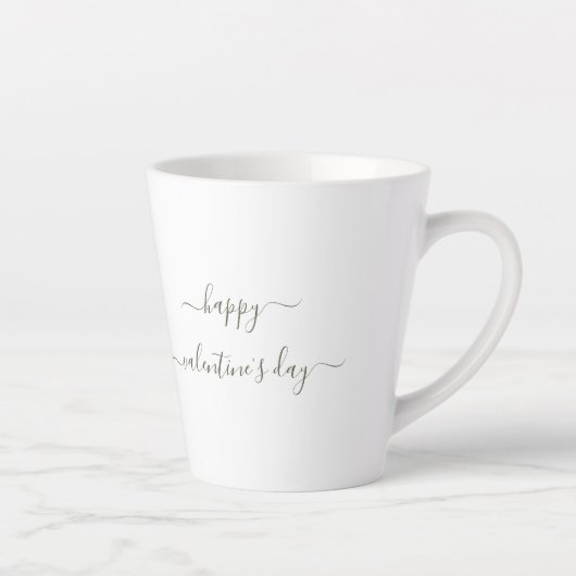 バレンタインあなたはとても美しい水彩花 カフェラテマグ (右)