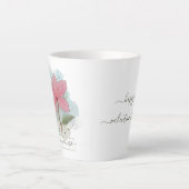 バレンタインあなたはとても美しい水彩花 カフェラテマグ (正面)