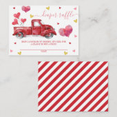 バレンタインおむつラッフルベビーシャワー エンクロージャーカード (正面/裏面)