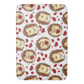 バレンタインおもしろいハリネズミ バスマット (正面縦)