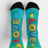 バレンタインおもしろい3Dミックスとマッチ ソックス (上部)