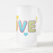 バレンタインおもしろい3Dミックスとマッチ フロストグラスビールジョッキ (正面右)