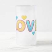 バレンタインおもしろい3Dミックスとマッチ フロストグラスビールジョッキ (中央)