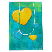 バレンタインおもしろい3Dミックスとマッチ ミディアムペーパーバッグ (裏面)