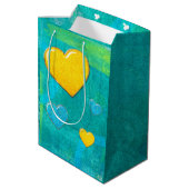 バレンタインおもしろい3Dミックスとマッチ ミディアムペーパーバッグ (裏面アングル)