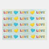 バレンタインおもしろい3Dミックスとマッチ ラッピングペーパーシート (正面3)