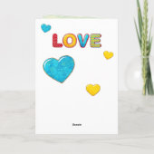 バレンタインおもしろい3DミックスとマッチGREETING サンキューカード (裏面)