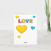 バレンタインおもしろい3DミックスとマッチGREETING 2 サンキューカード (裏面)