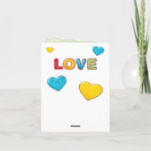 バレンタインおもしろい3DミックスとマッチGREETING 3 案内状 (裏面)