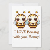 バレンタインおもしろハチ シーズンカード (正面)