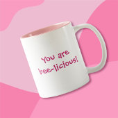 バレンタインかわいいのまわりに漫画 ツートーンマグカップ