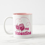 バレンタインかわいいのまわりに漫画 ツートーンマグカップ (左)