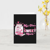 バレンタインかわいい先生私の教室はラブでいっぱい カード (黄色い花)