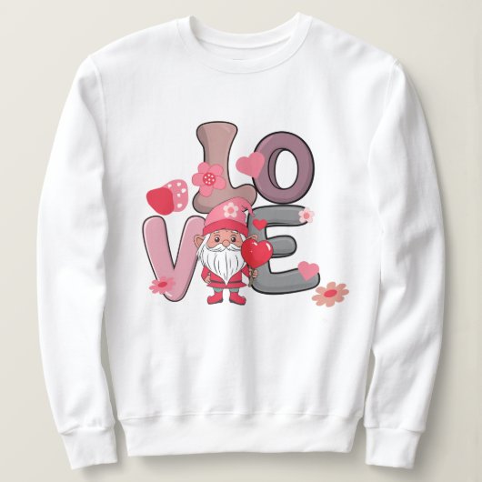 バレンタインかわいい甘い愛の格言ギフト スウェットシャツ (デザイン正面)