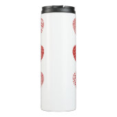 バレンタインかわいい甘い愛の赤いハートパターン タンブラー (裏面)