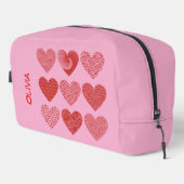 バレンタインかわいい甘い愛の赤いハートパターン ドップキット (右コーナー)