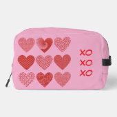 バレンタインかわいい甘い愛の赤いハートパターン ドップキット (裏面)