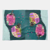 バレンタインかわいい羊のキッチンティータオル キッチンタオル (横)