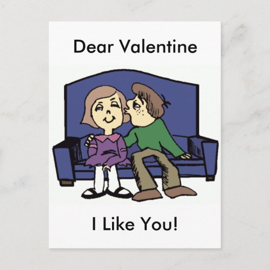 バレンタインが好き シーズンポストカード (正面)