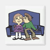 バレンタインが好き マグネット (正面)