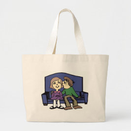 バレンタインが好き ラージトートバッグ