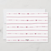 バレンタインが愛と優しさ写真を広める シーズンカード (裏面)