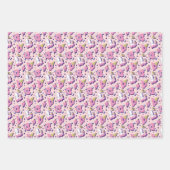 バレンタインじゃない ピンクのハート柄が可愛い ラッピングペーパーシート (正面)