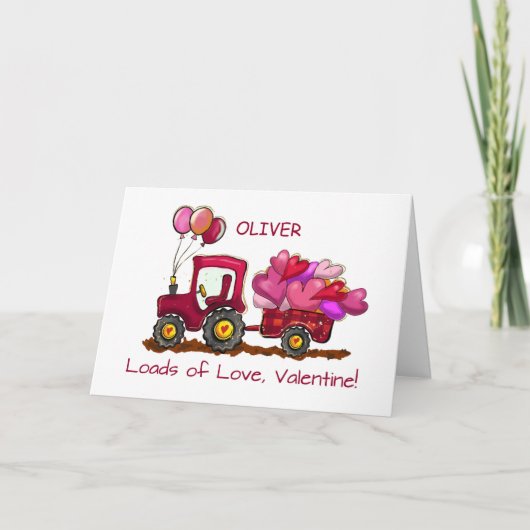 バレンタインたくさんの愛とハート カード (正面)