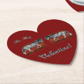 「バレンタインだ！シマウマ» ペーパーコースター (アングル)