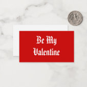 バレンタインだ。バレンタインデー。レッドホワイト. ノートカード (正面/裏面インサイチュ)