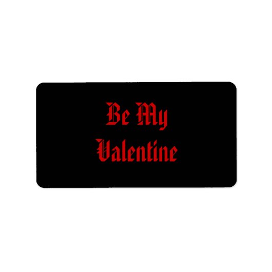 バレンタインだ。バレンタインデー。赤黒。カスタム ラベル (正面)