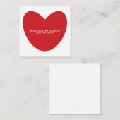 バレンタインでいい？かわいい赤いハートカスタム ノートカード (正面/裏面)