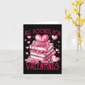 バレンタインで予約がいっぱい - バレンタイン本好き カード (黄色い花)