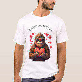 バレンタインとカスタマイズ可能なビッグフット Tシャツ